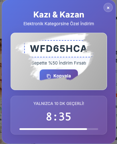 Kazı & Kazan Kuponlar ekran görüntüsü 2