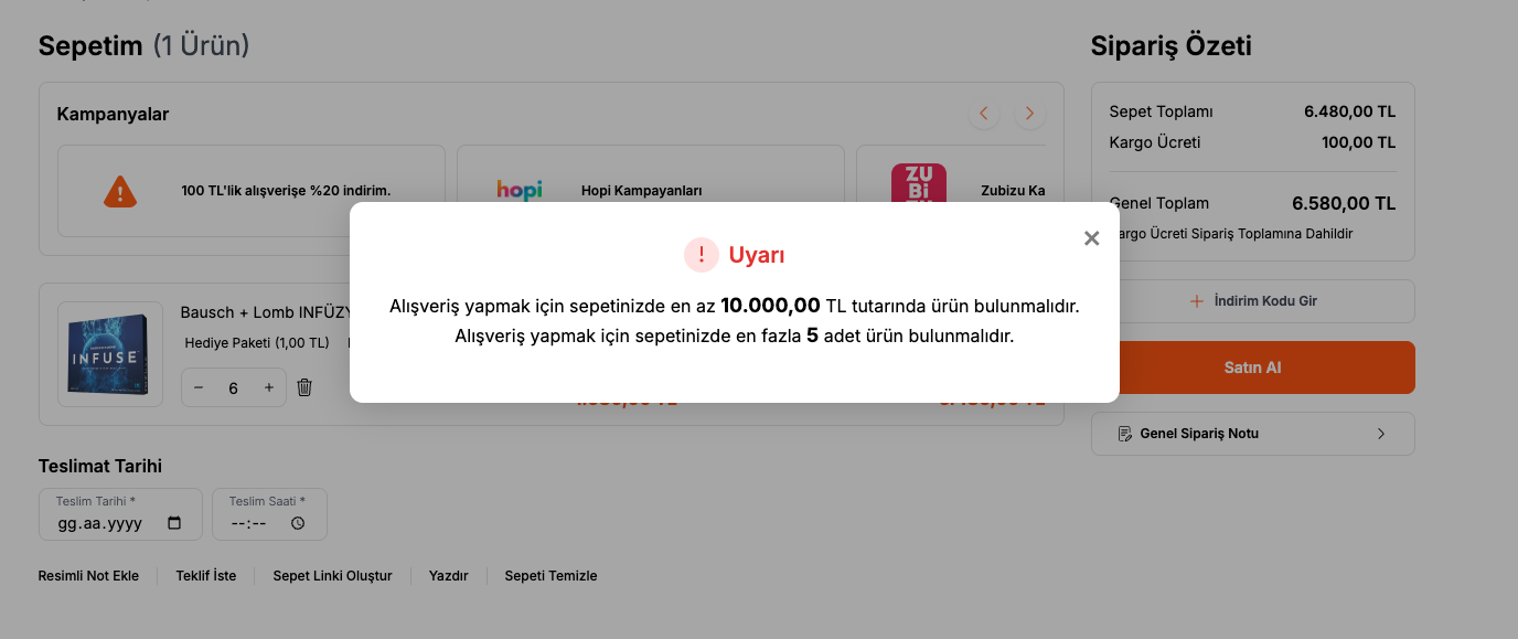 Sepet Limit ekran görüntüsü 1