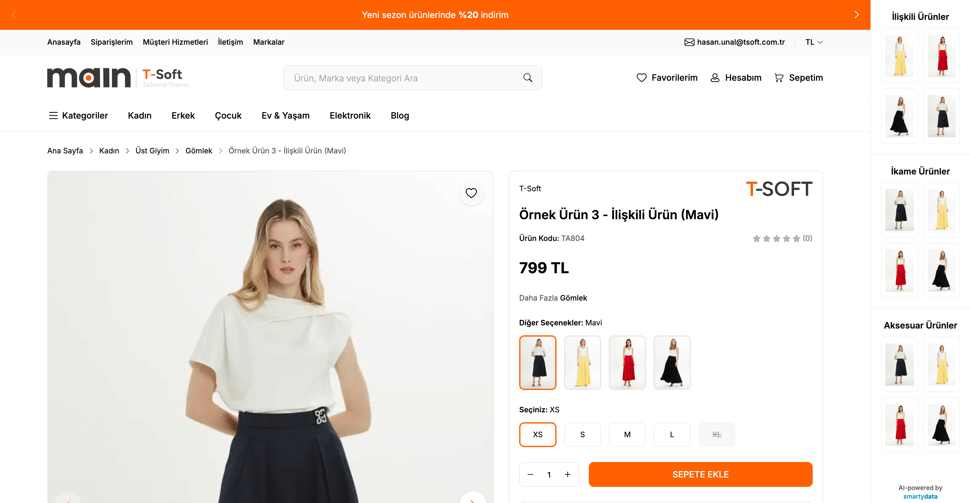 İlişkili Ürünler (Related Products) ekran görüntüsü 1