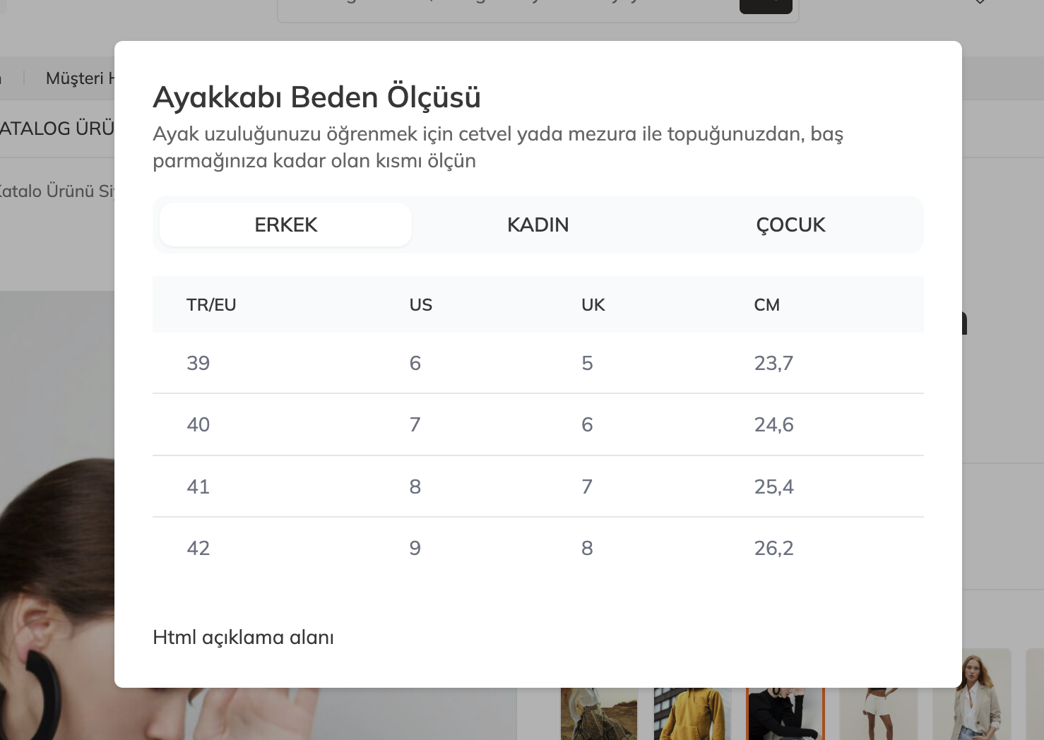 Gelişmiş Beden Tablosu ekran görüntüsü 1