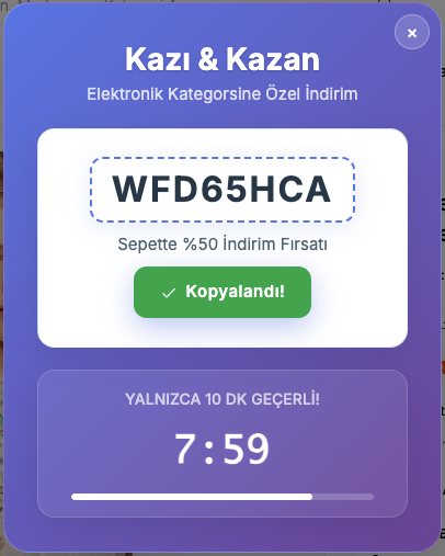 Kazı & Kazan Kuponlar ekran görüntüsü 1